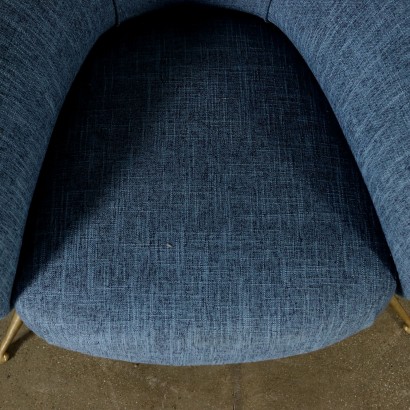 Sessel Schaumpolsterung Stoff Vintage Italien 60er Jahre