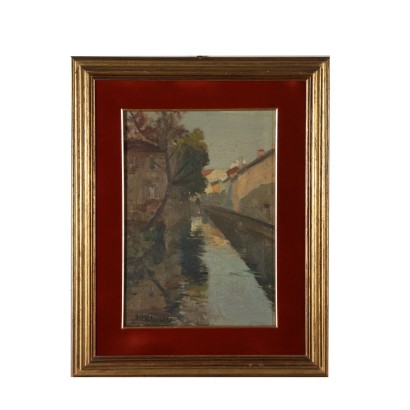 Öl auf Sperrholz Riccardo Viriglio Italien 1929.