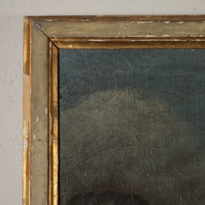 Nature Morte Fleurs Pintades et Asperges Huile sur Toile Début '700