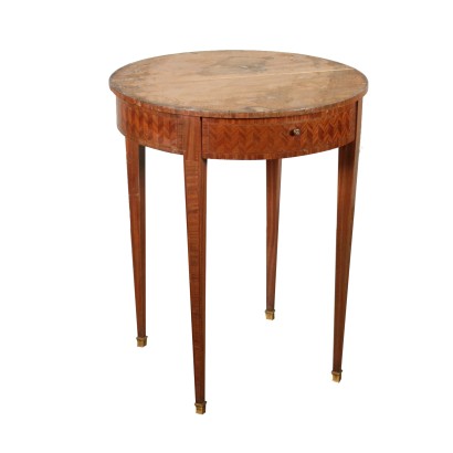 Tavolino Tondo in Stile Neoclassico