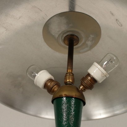 Tischlampe Aluminium Messing Vintage Italien 40er-50er Jahre