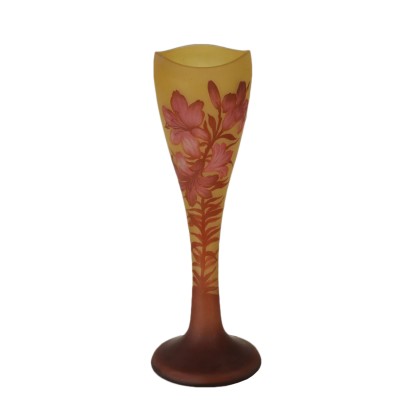 Gallé Style Vase Glas Frankreich 20 Jahrhundert