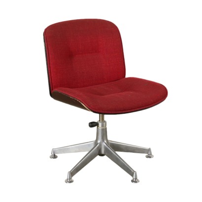 Chaise de Bureau Ico Parisi Répandu Aluminium Mim Italie Années 70