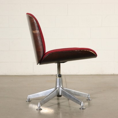 Chaise de Bureau Ico Parisi Répandu Aluminium Mim Italie Années 70