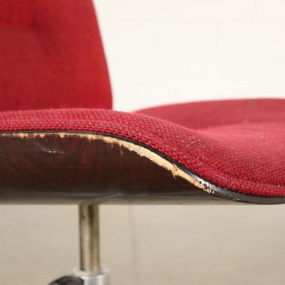 Chaise de Bureau Ico Parisi Répandu Aluminium Mim Italie Années 70
