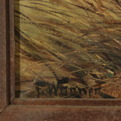 Le Grand Tétras F Wagner Huile sur Toile Début '900