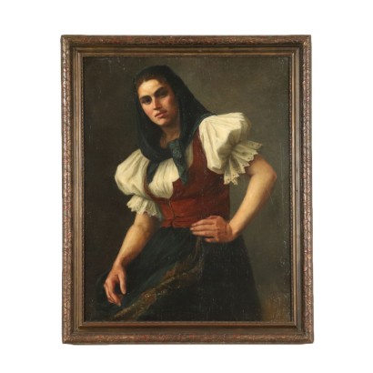Portrait de Roturier Huile sur Toile Fin '800