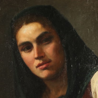 Portrait de Roturier Huile sur Toile Fin '800
