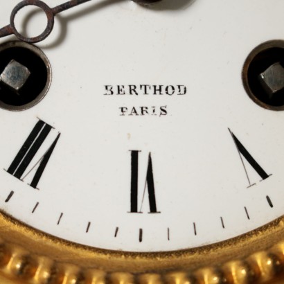 Table Clock within Glass Case Paris France Late 1800s