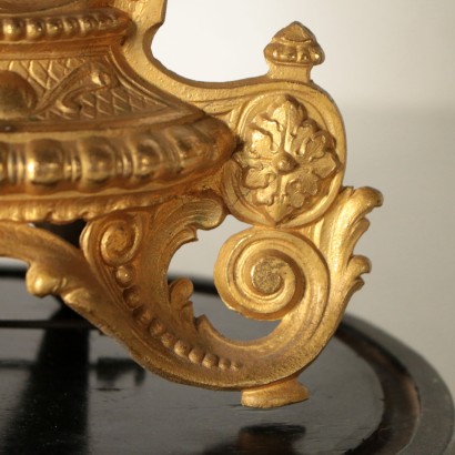 Table Clock within Glass Case Paris France Late 1800s