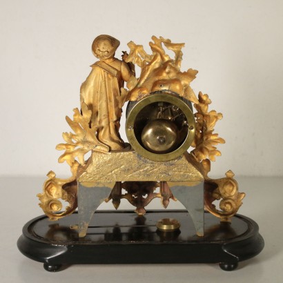 Table Clock within Glass Case Paris France Late 1800s