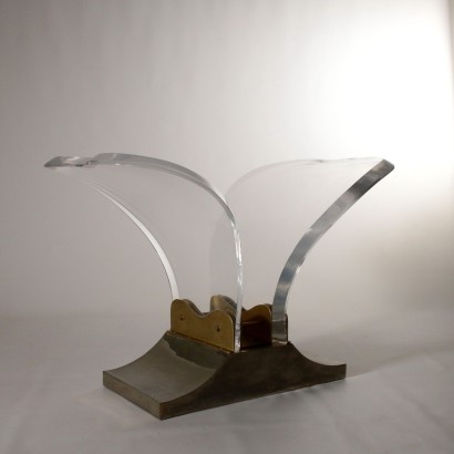 Table by Max Forti Glass Top Vintage Brazil 1980s