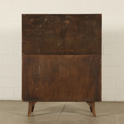 Meuble Bar Placage de Noyer Papier parchemin Argentin Années 50