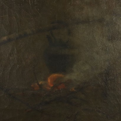 Genre Scene by William Padgett Peasant at Dusk 1891