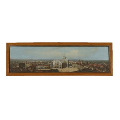 Glimpse of Milan Piazza Duomo Printing 19th Century