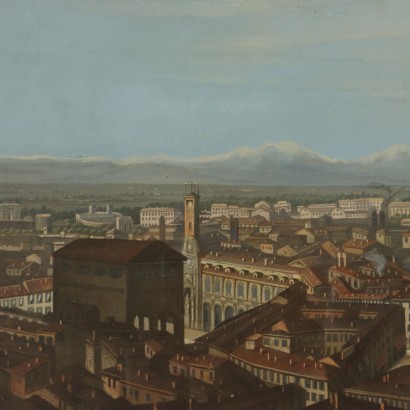 Glimpse of Milan Piazza Duomo Printing 19th Century