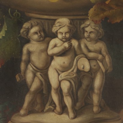 Still Life with Fruit Bowl Oil Painting 19th Century