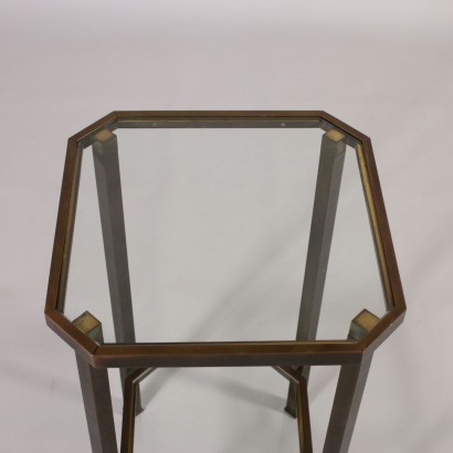 Beistelltisch Messing Glas Vintage Italien 60er Jahre