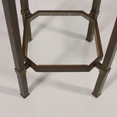 Beistelltisch Messing Glas Vintage Italien 60er Jahre