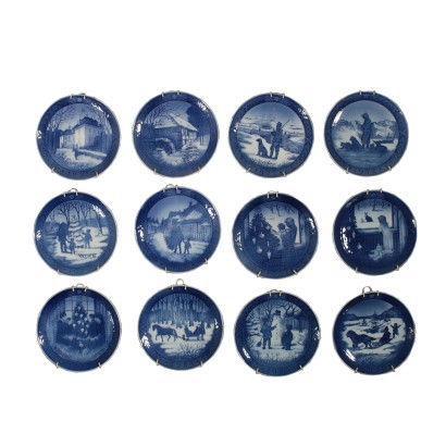 Douze Plats Royal Copenhagen Porcelaine Danemark '900