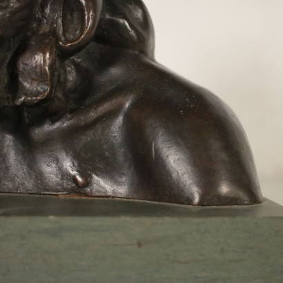 Sculpture Bronze Marbre Signature de l'Artiste Italie '900