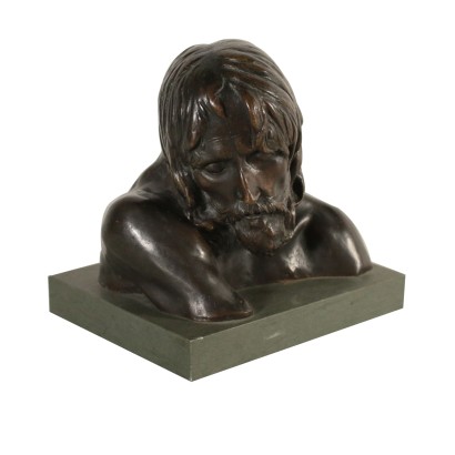 Sculpture Bronze Marbre Signature de l'Artiste Italie '900
