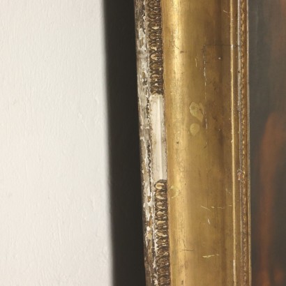Vénus et Amour épiés par un Satyre Huile sur Toile '700