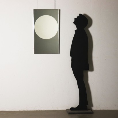 Mirror Metal Outlines Vintage Italy 1960s