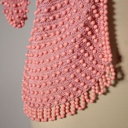 Vintage rosa Perlenbolero