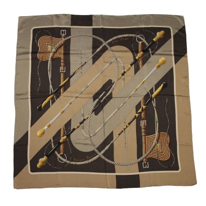 Hermès Vintage Brauner Seidenschal