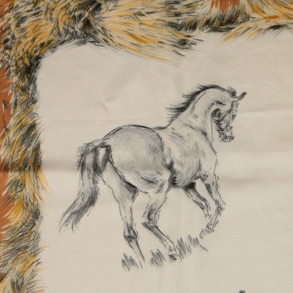 Foulard Vintage in Seta Hermès-particolare