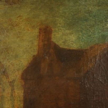 Abraham receiveth three Angels Painting 18th Century