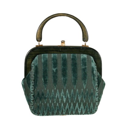 Borsa Vintage in Velluto Verde Roberta di Camerino
