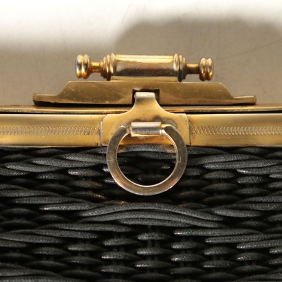 Vintage Roberta di Camerino Black Purse Venice Italy 1950s