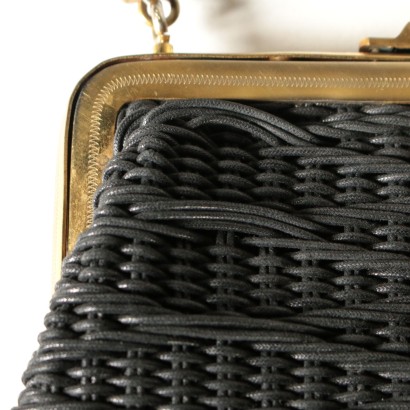 Vintage Roberta di Camerino Black Purse Venice Italy 1950s