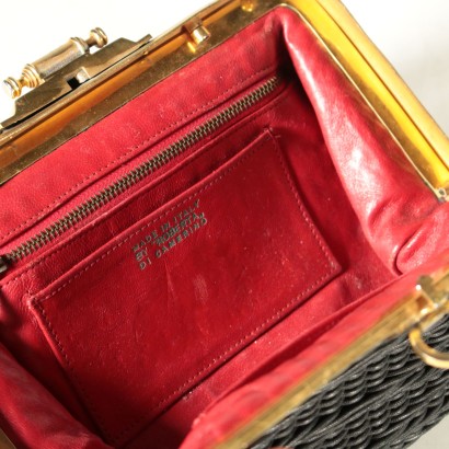 Vintage Roberta di Camerino Black Purse Venice Italy 1950s