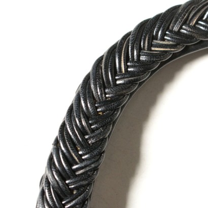 Borsa Vintage in Pelle intrecciata Roberta di Camerino-particolare