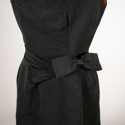 Abito da Cocktail nero Vintage anni 50-particolare