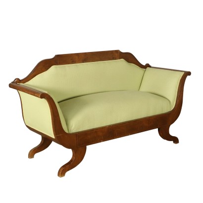 Sofa Nussbaum-Pyramid Italien 19. Jahrhundert