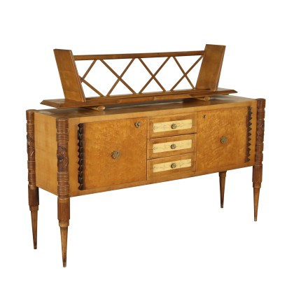 Buffet Placage d'Erable Loupe Italie Années 40-50