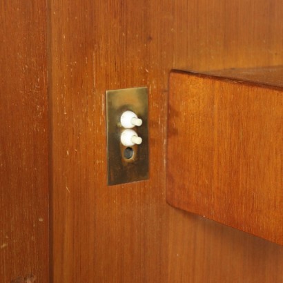 Doppelbett Teak Furnier Vintage Italien 60er Jahre