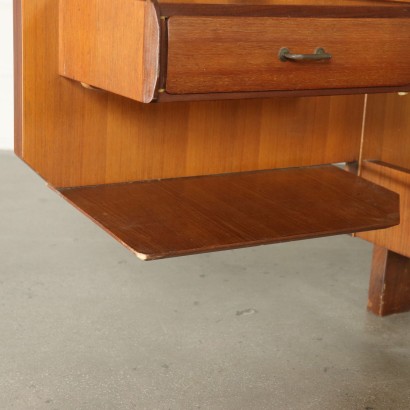 Doppelbett Teak Furnier Vintage Italien 60er Jahre