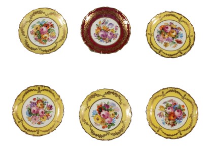 Set of Plates Vienna Porcelain Austria 20th Century