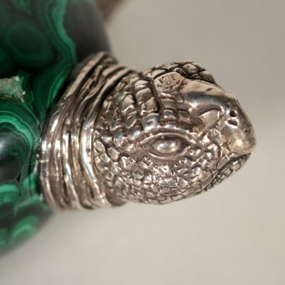 Tortue Malachite Argent Dabbene Milano Italie '900