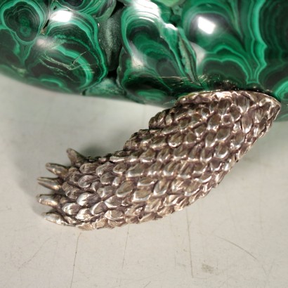 Tortue Malachite Argent Dabbene Milano Italie '900