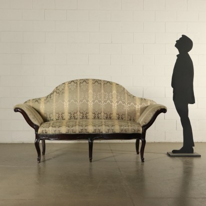 Sofa aus Nussbaumholz Italien 18. Jahrhundert