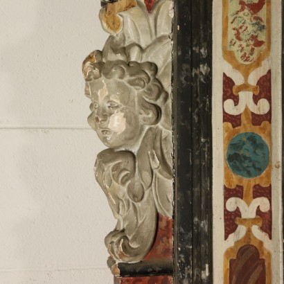 antiquariato, specchiera, antiquariato specchiera, specchiera antica, specchiera antica italiana, specchiera di antiquariato, specchiera neoclassica, specchiera del 800 - antiquariato, cornice, antiquariato cornice, cornice antica, cornice antica italiana, cornice di antiquariato, cornice neoclassico, cornice del 800,Grande Cornice laccata