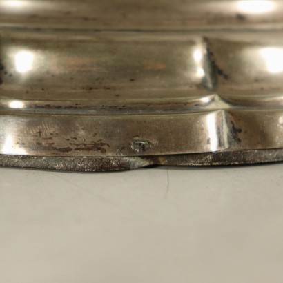 Paar Öllampen aus Silber Italien 18. Jahrhundert