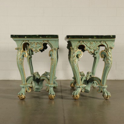 Paar Barock-Konsolentische Italien 17.-18. Jahrhundert