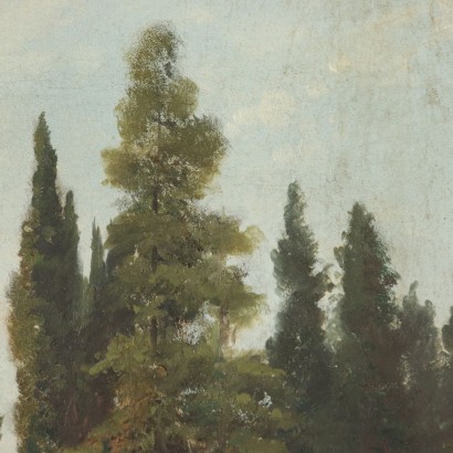 Landschaft mit Figuren von Stanislao Drusiani 19. Jahrhundert